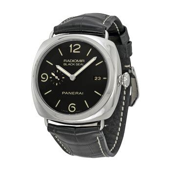 Panerai Special Edition 2004 Black Seal Brown Leather Strap 